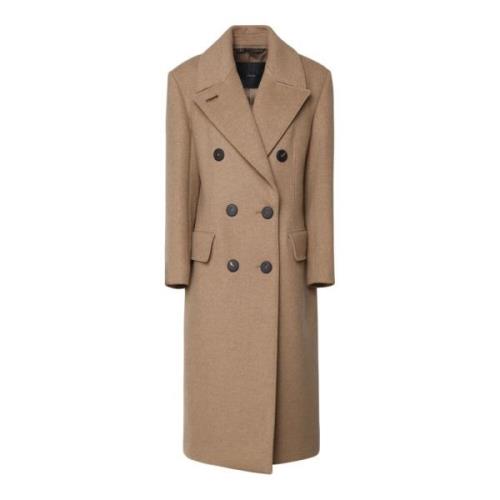 Certo Kameeljas Knoopsluiting Italië Max Mara , Brown , Dames