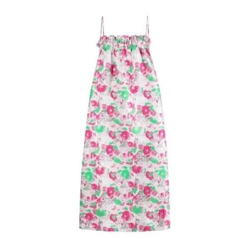 Midi Dresses Ganni , Pink , Dames