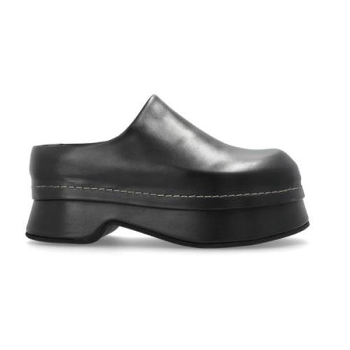 Leren platform laarzen Alexander McQueen , Black , Dames