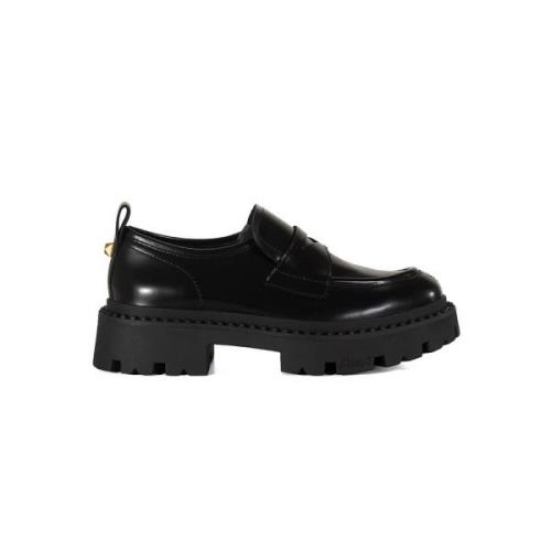 Genialstud01 Dames Mocassins van Leer ASH , Black , Dames