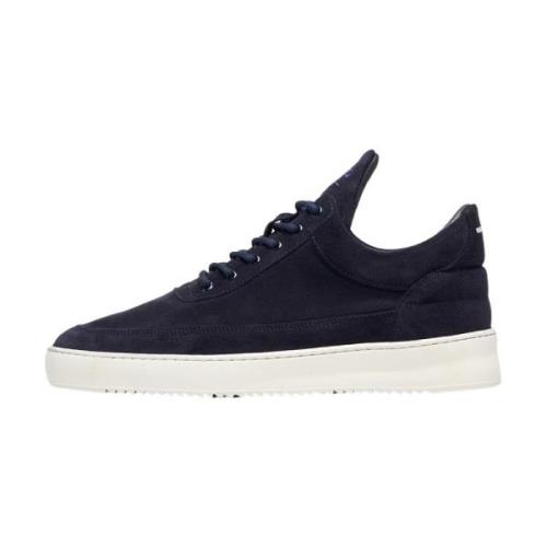 Low Top Suede Navy Filling Pieces , Blue , Heren