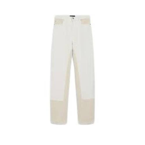 Casual Denim Broek Sportmax , White , Dames