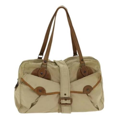 Pre-owned Canvas shoulder-bags Miu Miu Pre-owned , Beige , Dames