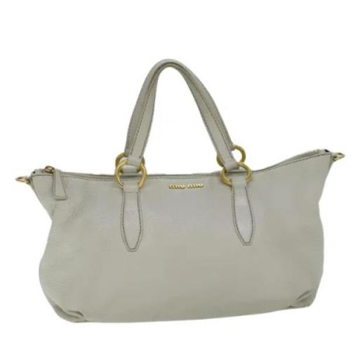 Pre-owned Leather handbags Miu Miu Pre-owned , Beige , Dames