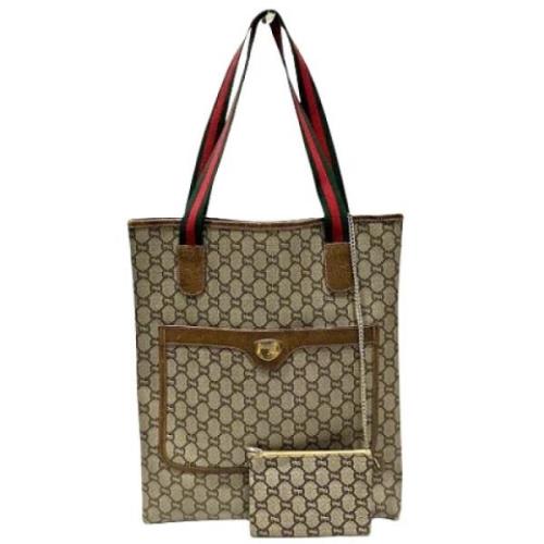 Pre-owned Canvas gucci-bags Gucci Vintage , Beige , Dames