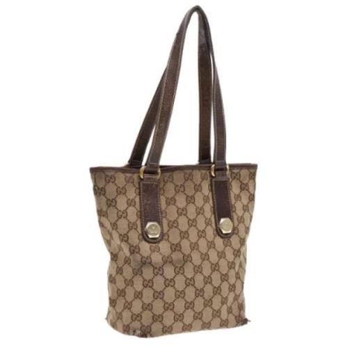 Pre-owned Canvas gucci-bags Gucci Vintage , Beige , Dames