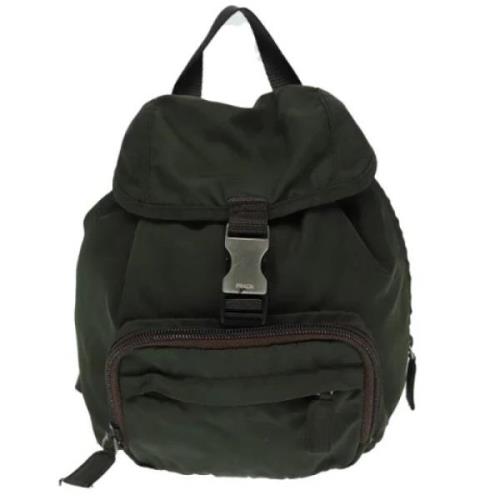 Pre-owned Fabric backpacks Prada Vintage , Green , Dames