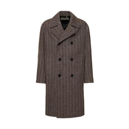 Razel Coat in Donkerbruin Dries Van Noten , Brown , Heren