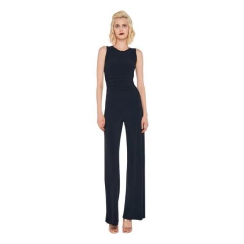 Zwarte mouwloze jumpsuit met wijde pijpen Norma Kamali , Black , Dames