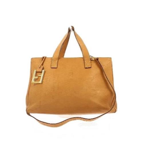 Pre-owned Leather fendi-bags Fendi Vintage , Beige , Dames