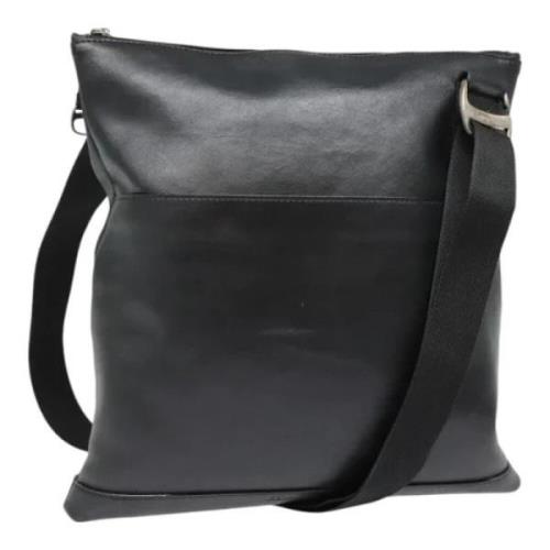 Pre-owned Leather shoulder-bags Salvatore Ferragamo Pre-owned , Black ...