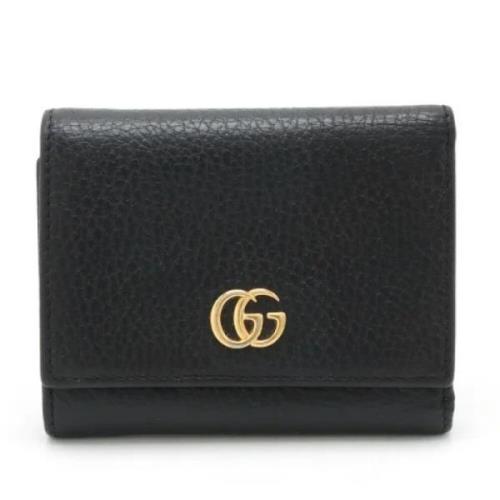 Pre-owned Leather wallets Gucci Vintage , Black , Dames