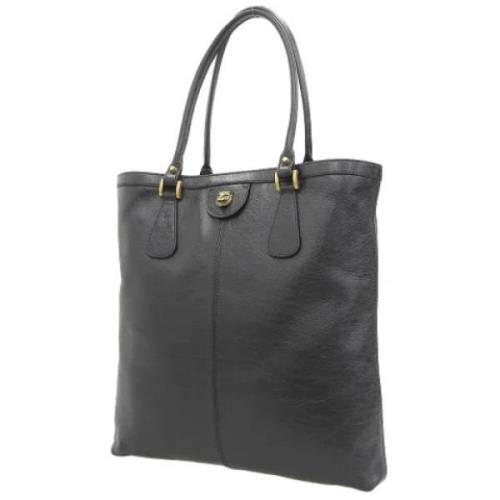 Pre-owned Leather totes Gucci Vintage , Black , Dames