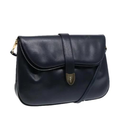 Pre-owned Leather shoulder-bags Salvatore Ferragamo Pre-owned , Black ...