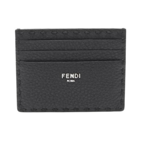 Pre-owned Leather wallets Fendi Vintage , Black , Dames