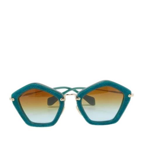 Pre-owned Acetate sunglasses Miu Miu Pre-owned , Green , Dames