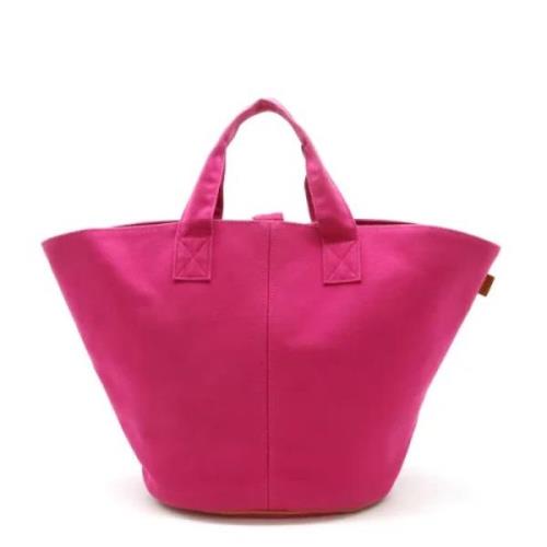 Pre-owned Canvas totes Hermès Vintage , Pink , Dames