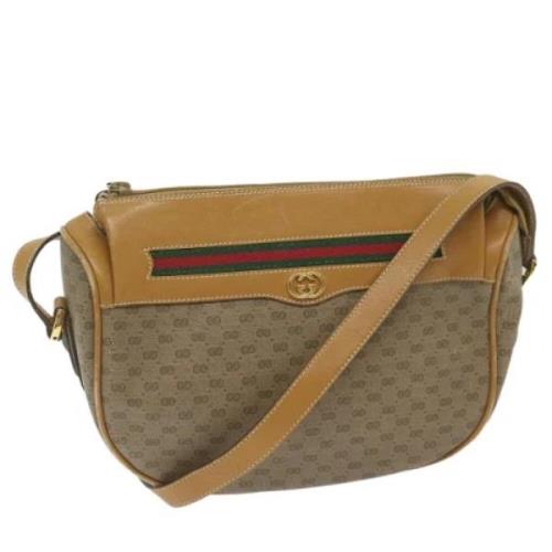 Pre-owned Leather gucci-bags Gucci Vintage , Beige , Dames