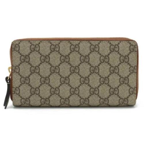 Pre-owned Canvas wallets Gucci Vintage , Brown , Dames