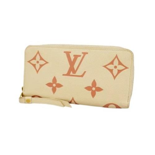 Pre-owned Leather wallets Louis Vuitton Vintage , Beige , Dames