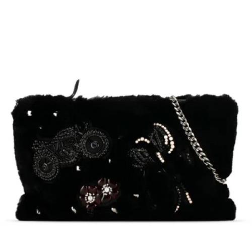 Pre-owned Fur shoulder-bags Miu Miu Pre-owned , Black , Dames