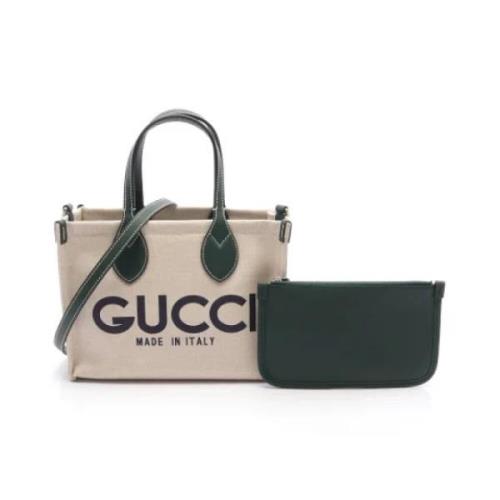 Pre-owned Leather gucci-bags Gucci Vintage , Beige , Dames