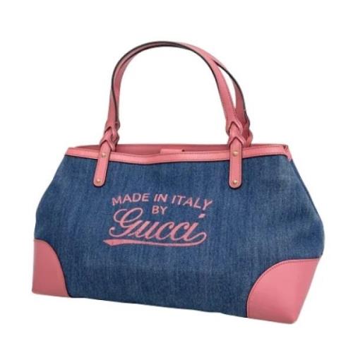 Pre-owned Fabric totes Gucci Vintage , Blue , Dames