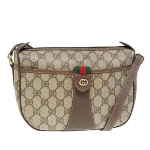 Pre-owned Leather gucci-bags Gucci Vintage , Beige , Dames