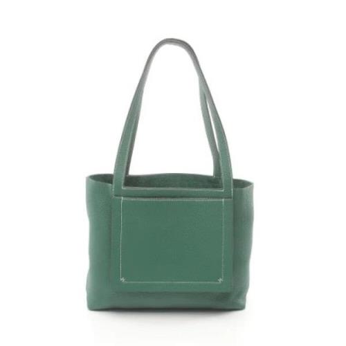 Pre-owned Leather shoulder-bags Hermès Vintage , Green , Dames