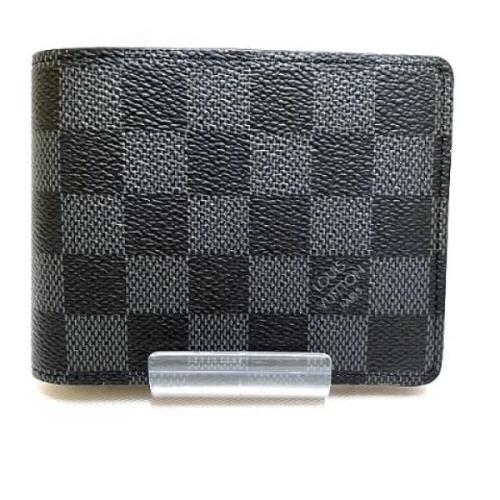 Pre-owned Canvas wallets Louis Vuitton Vintage , Black , Heren