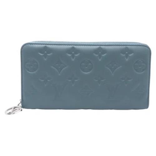 Pre-owned Leather wallets Louis Vuitton Vintage , Blue , Dames