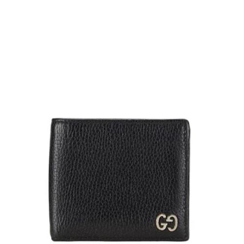 Pre-owned Leather wallets Gucci Vintage , Black , Dames