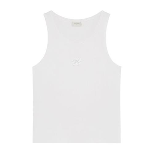 Tank Top Knot White Filling Pieces , White , Heren