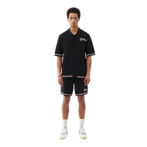 Knit Shirt Black Filling Pieces , Black , Heren