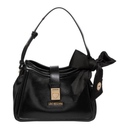 Verstelbare Schoudertas met Magneetsluiting Love Moschino , Black , Da...