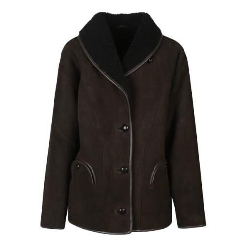 Shearling Winterjas Blazé Milano , Brown , Dames