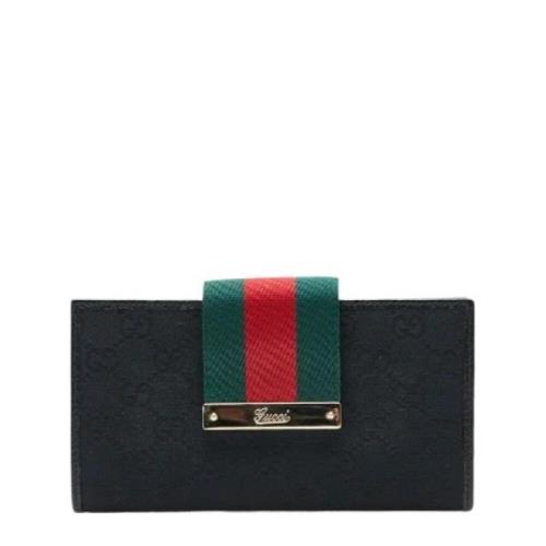 Pre-owned Leather wallets Gucci Vintage , Black , Heren