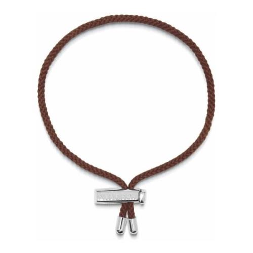 Men's Brown String Bracelet with Adjustable Silver Lock Nialaya , Gray...