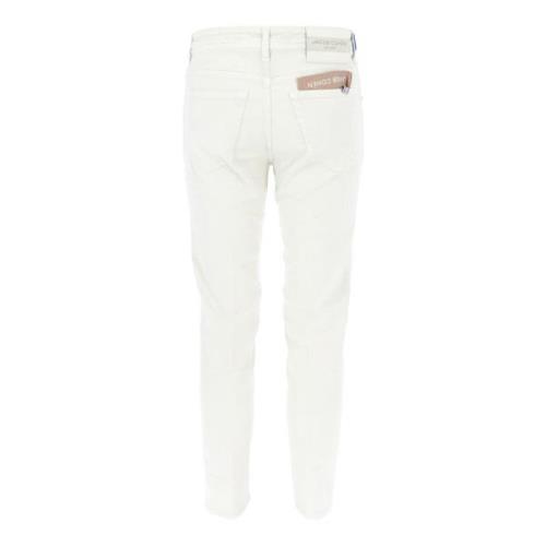 Slim Fit Denim Broek Jacob Cohën , White , Heren