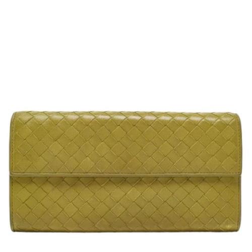 Pre-owned Leather wallets Bottega Veneta Vintage , Green , Dames