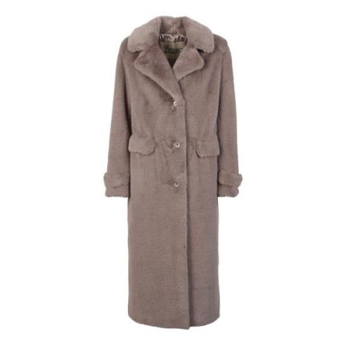 Faux Fur Coat Herno , Brown , Dames