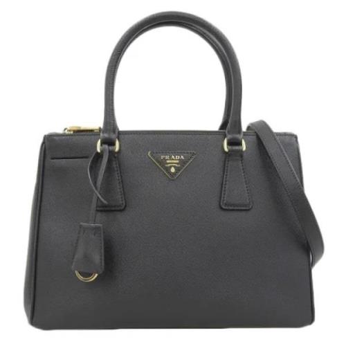 Pre-owned Leather handbags Prada Vintage , Black , Dames