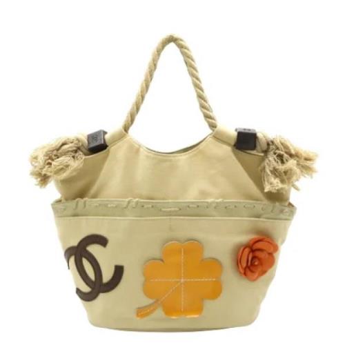 Pre-owned Canvas totes Chanel Vintage , Beige , Dames