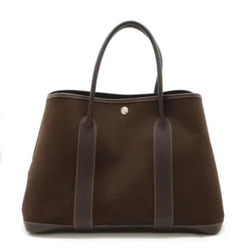 Pre-owned Canvas handbags Hermès Vintage , Brown , Dames