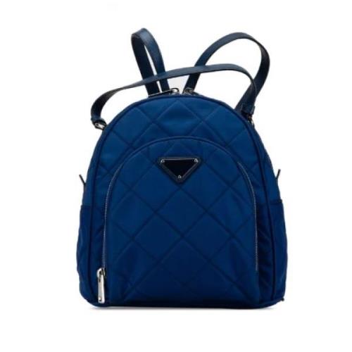 Pre-owned Canvas backpacks Prada Vintage , Blue , Dames