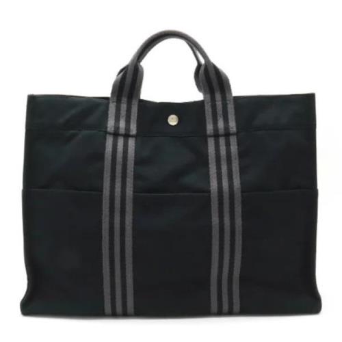 Pre-owned Canvas handbags Hermès Vintage , Black , Dames