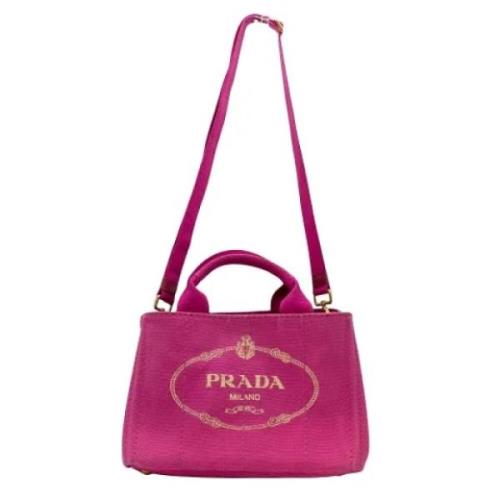 Pre-owned Canvas prada-bags Prada Vintage , Pink , Dames