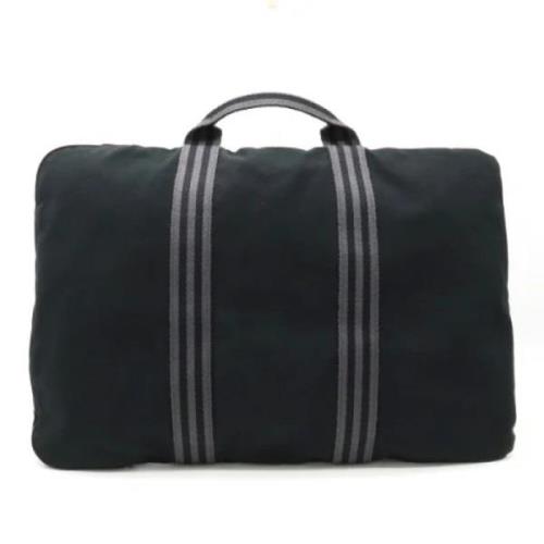 Pre-owned Canvas briefcases Hermès Vintage , Black , Heren