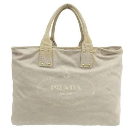 Pre-owned Canvas prada-bags Prada Vintage , Beige , Dames