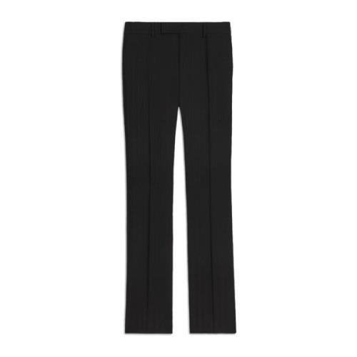 Klassieke Zwarte Wollen Broek Celine , Black , Heren